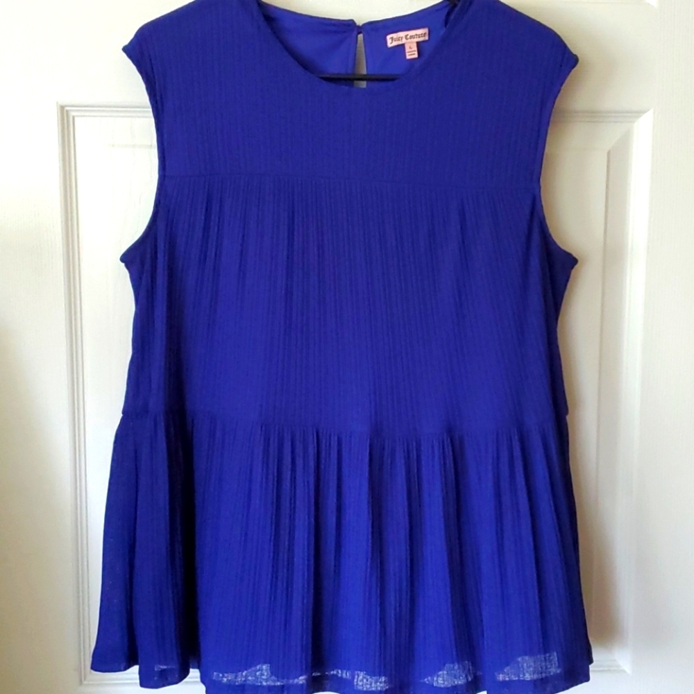 🔥Juicy Couture, Cobalt Blue Top, Size L.